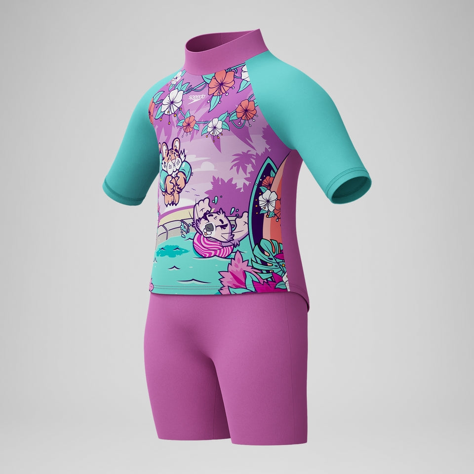 Infant Girls' Learn to Swim Sun Protection Top & Short Pink | Speedo for sale