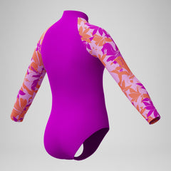 Girls' Long Sleeve Swimsuit Pink | Speedo on sale