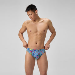 Club Training Printed Brief Blue/Green | Speedo discount