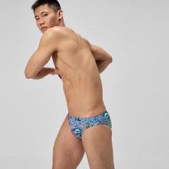 Club Training Printed Brief Blue/Green | Speedo discount