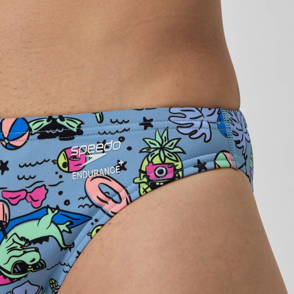 Club Training Printed Brief Blue/Green | Speedo discount
