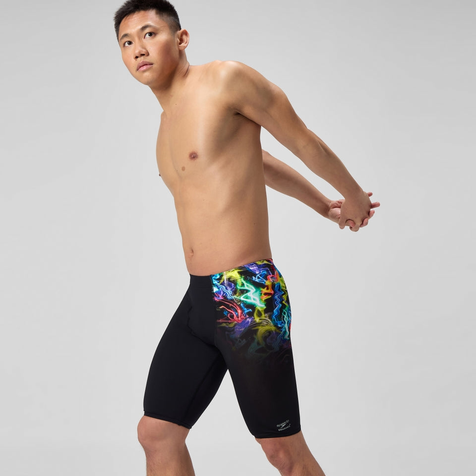 Club Training Printed Jammer Black/Green | Speedo outlet