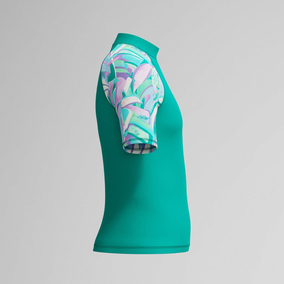 Girls Short Sleeve Rashguard Turquoise | Speedo discount