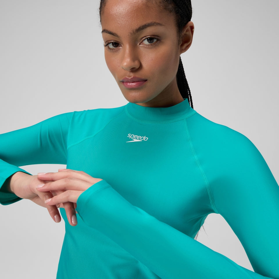 Long Sleeve Rashguard Turquoise | Speedo US
