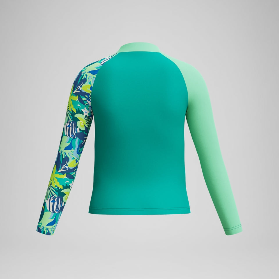 Boys Long Sleeve Rashguard Turquoise | Speedo US