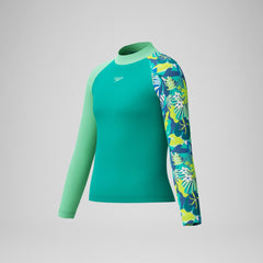 Boys Long Sleeve Rashguard Turquoise | Speedo US
